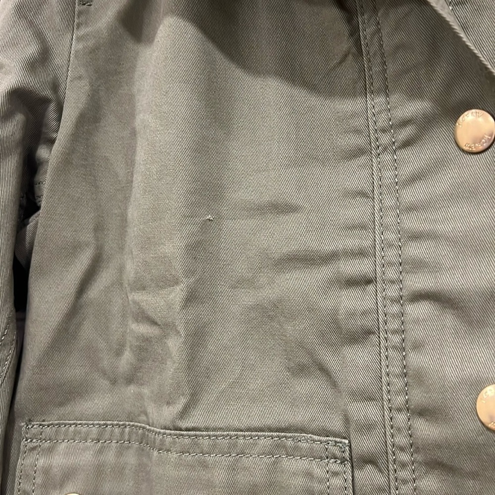 J Crew Factory Twill Utility Jacket Womens Green Size Small Petite SP - Picture 6 of 9